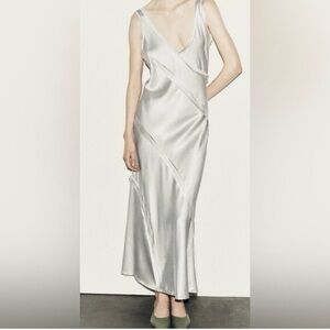 Zara Silver Maxi Dress